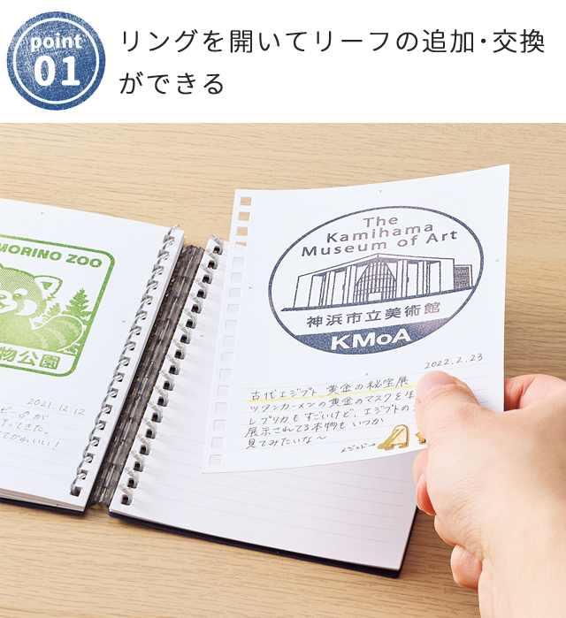 リヒトラブ スタンプノート N-380 適合リーフ N-1663TS 【セット