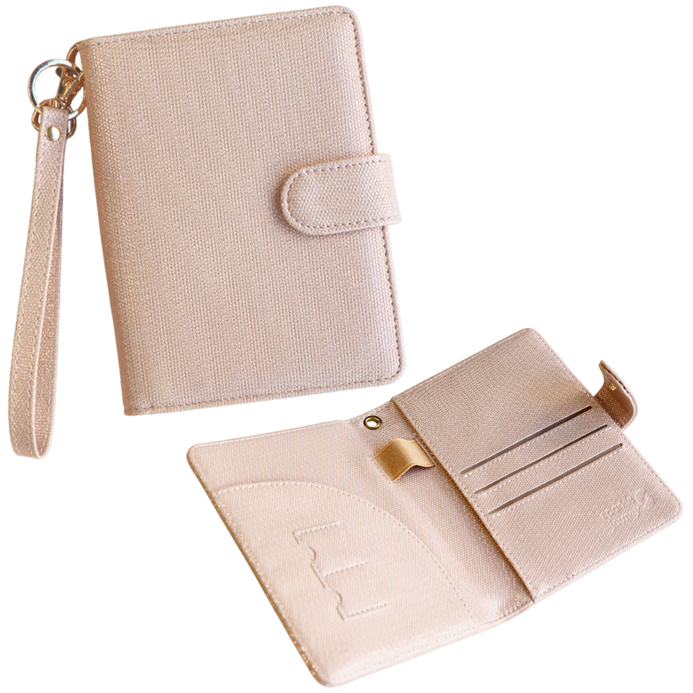 パスポートケース スキミング防止 ストラップ付 セキュリティポーチ