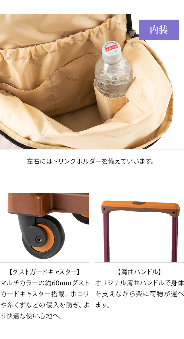 スワニー SWANY キャリーバッグ リュック ショッピングカート 横押し