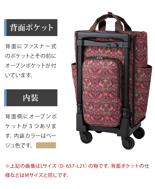 ★美品✨★ ワインレッドカラー　SWANY スワニー キャリーバッグ SWANY（キャリーバック） スワニー SWANY ウィリアム・モリス