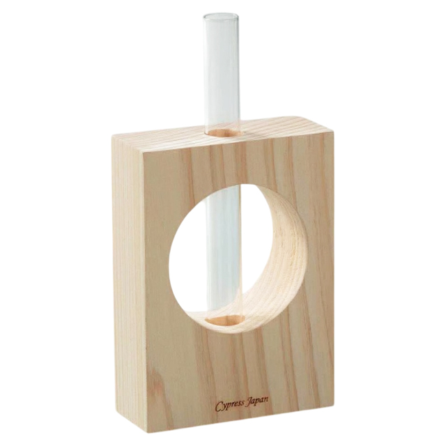一輪挿し おしゃれ 木製 檜 日本製 丸窓 ガラス 花瓶 ディフューザー 天然木 ひのき 抗菌 消臭 防カビ Cypress Japan サイプレスジャパン CPJ-IN05(su6a018) |  | 01