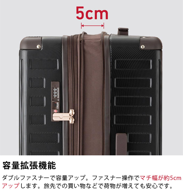 スーツケース キャリーバッグ LLサイズ 容量拡張 ジッパー 100L TSA 6 