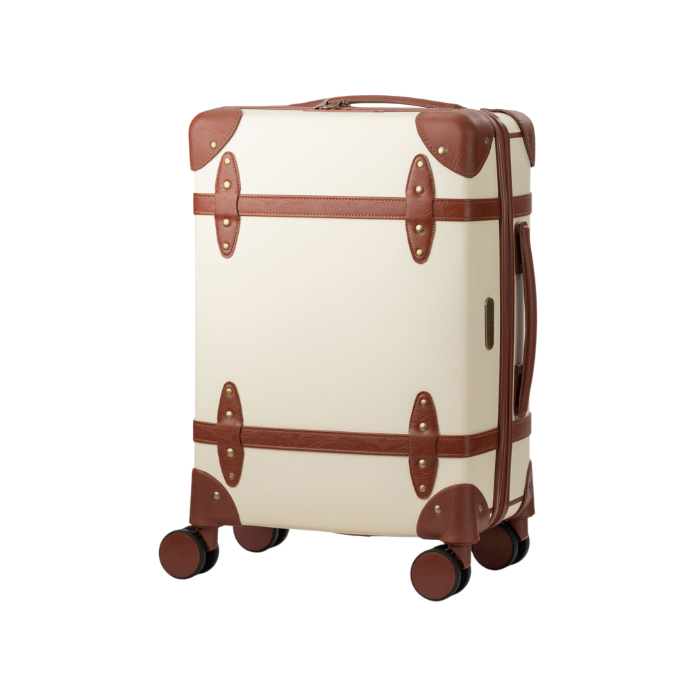 【WORLD TRUNK】キャリーケース　ブラウン WORLD TRUNK キャリーケース 41L ブラウンスタンプ柄 - メルカリ