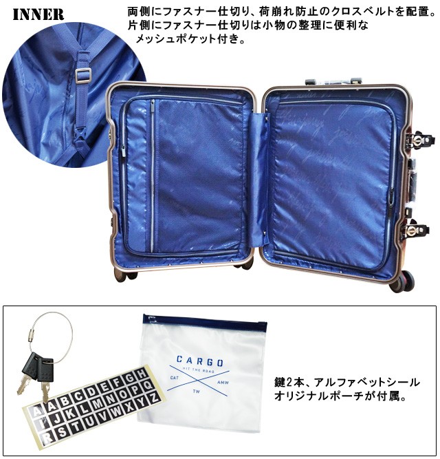 激安 超特価商店街  スーツケース キャリーバッグ カーゴ TW64 Mサイズ TSAロック その他