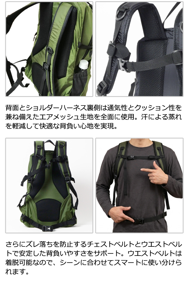 ソロツーリスト リュック 20L 上下 2気室 二段 仕切り 開閉 A4収納