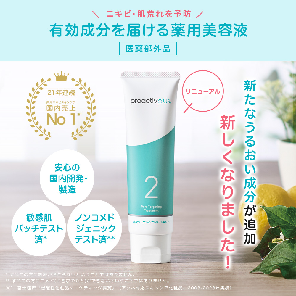 Amazon | NEW プロアクティブ + 薬 用 ニキビケア 美容液 ポア