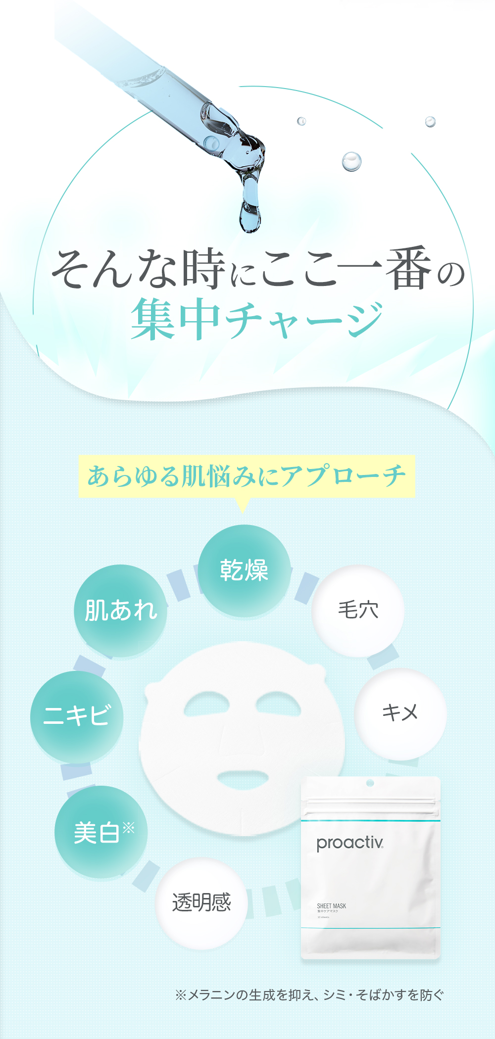ニキビケア 集中ケアマスク 3枚入 お試し トライアル シートマスク