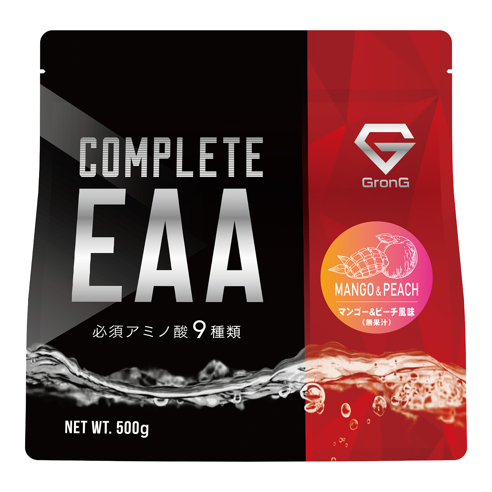 【15％OFFクーポン配布】グロング GronG COMPLETE EAA 必須アミノ酸 500g 風味付き｜grong｜06