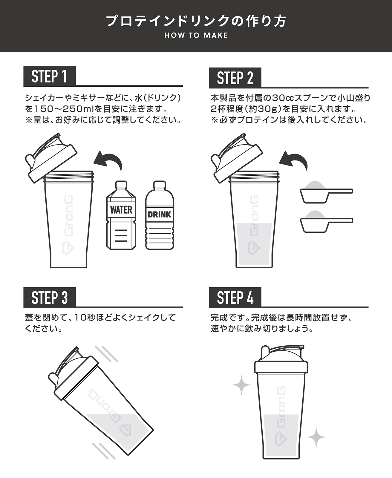 【15％OFFクーポン配布中】グロング ホエイプロテイン100 風味付き 1kg 国内製造 タンパク質含有率72％以上 ベーシック GronG｜grong｜26