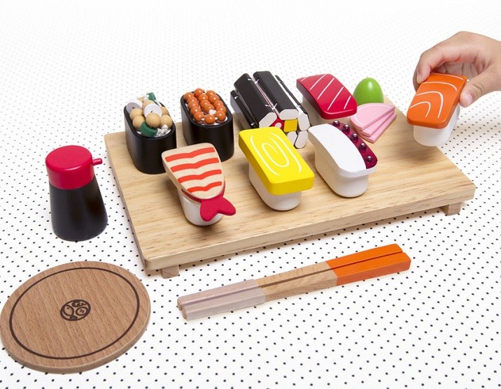 木のおもちゃ おすしセット お寿司 マグネット式 和食おままごとセット 日本食 木製玩具 知育玩具 :dig051156:グルーヴプラン