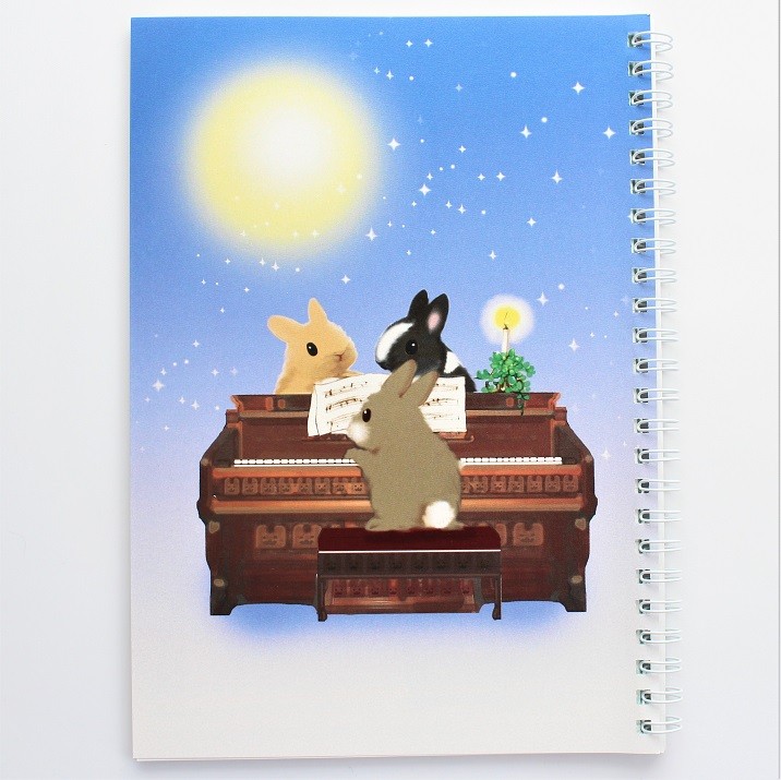 うさぎ 驚きの値段で ａ５ノート ピアノ かわいい 小林裕美子 Yumiko 日本製 Kobayashi うさぎ雑貨