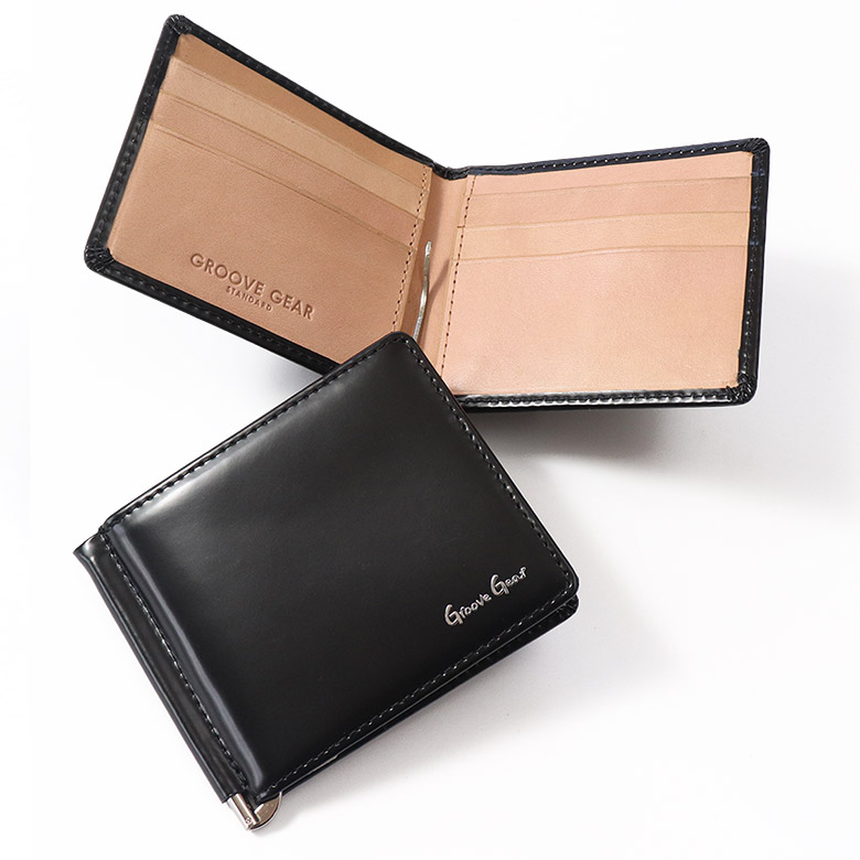 馬革 マネークリップ 薄型 お札入れ 財布 ミニ財布 二つ折り財布 2