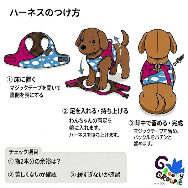 ツイル＆デニム 【大きめ小型犬用Mサイズ】 ソフトベスト型 ボディ