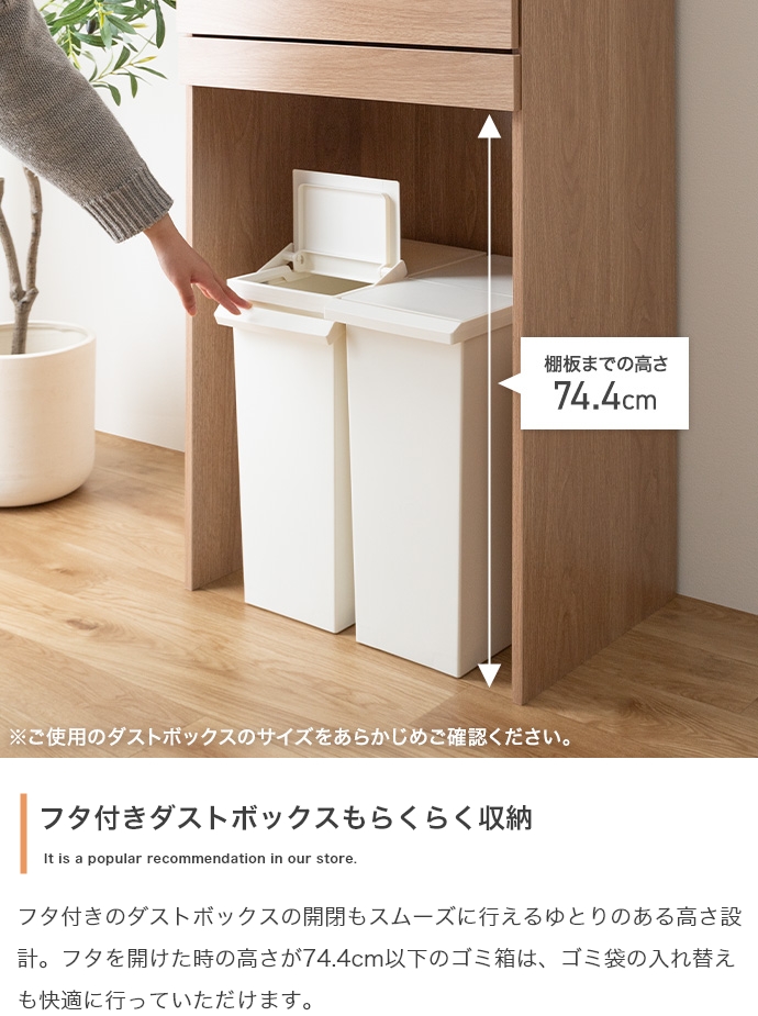ごみ箱上レンジラック 60cm幅 ゴミ箱収納付きレンジ台 レンジ台