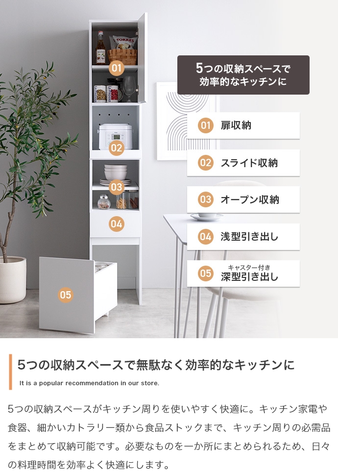 食器棚 キッチン収納 32cm幅 PUT ストーン グレー 全2色 コンパクト