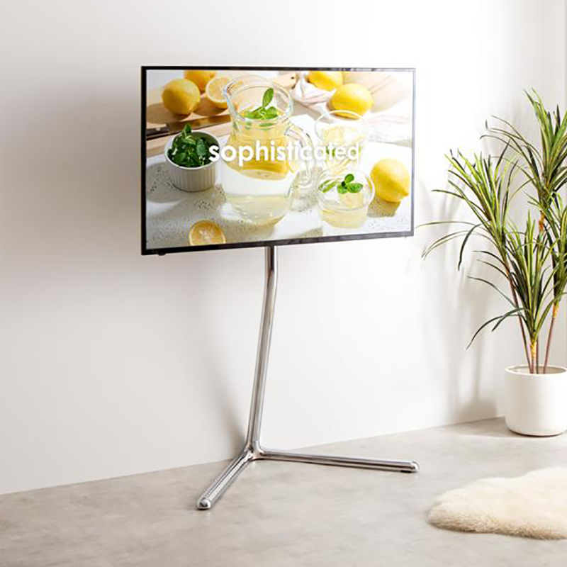テレビスタンド ERUCI 1台単品 シルバー 幅88.7cm×奥行51.6cm×高さ