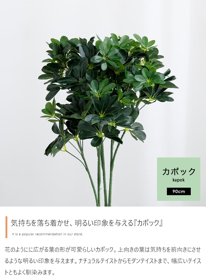 光触媒人工観葉植物 fake green カポック (約)幅40cm×奥行40cm×高さ