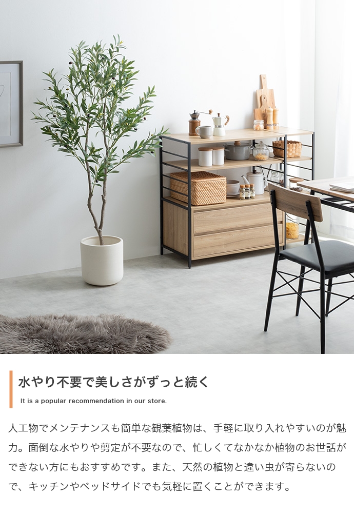 光触媒人工観葉植物 fake green ユーカリ (約)幅60cm×奥行45cm×高さ150cm 照明光で消臭・抗菌・防汚・ホルムアルデヒド分解の効果を発揮 フェイクグリーンの画像
