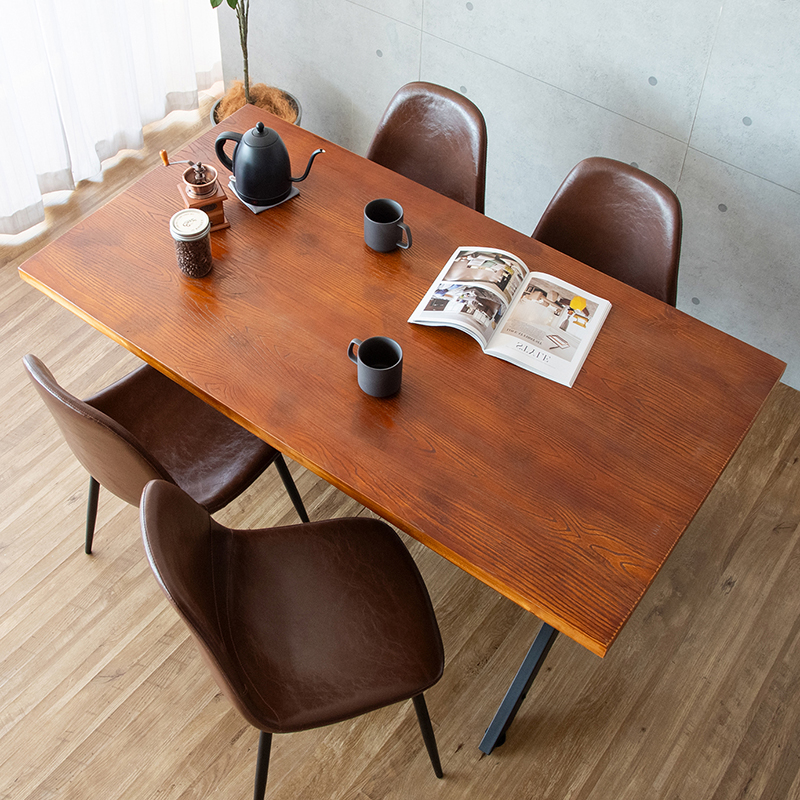 ダイニングテーブル INSTAR 2台セット ブラウン・ナチュラル・ダークブラウン 全3色 150×80cm 天然木 無垢材 カフェ 飲食店 でも