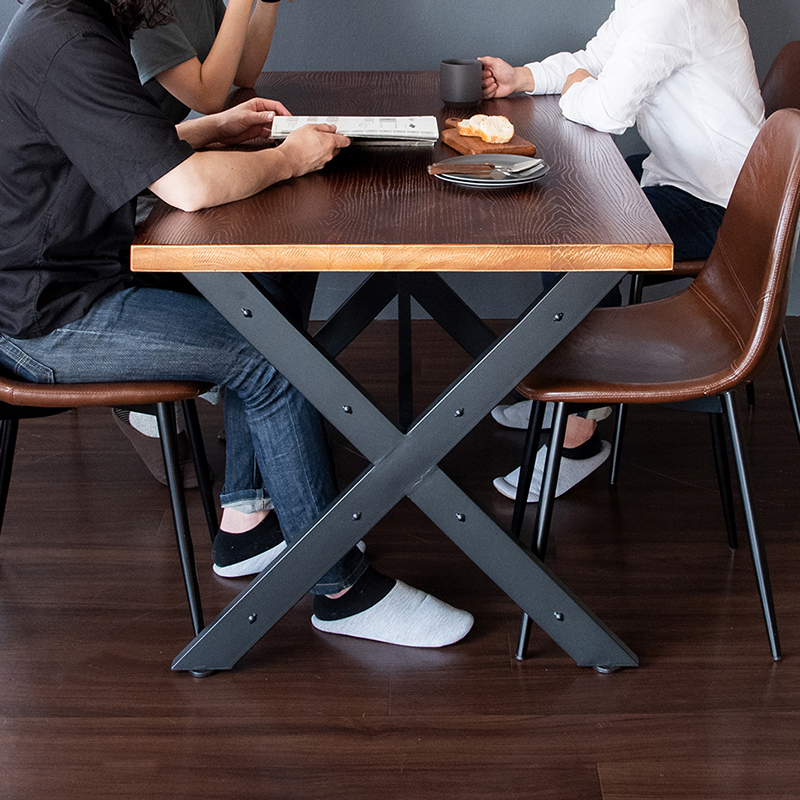 ダイニングテーブル INSTAR 2台セット ブラウン・ナチュラル・ダークブラウン 全3色 150×80cm 天然木 無垢材 カフェ 飲食店 でも