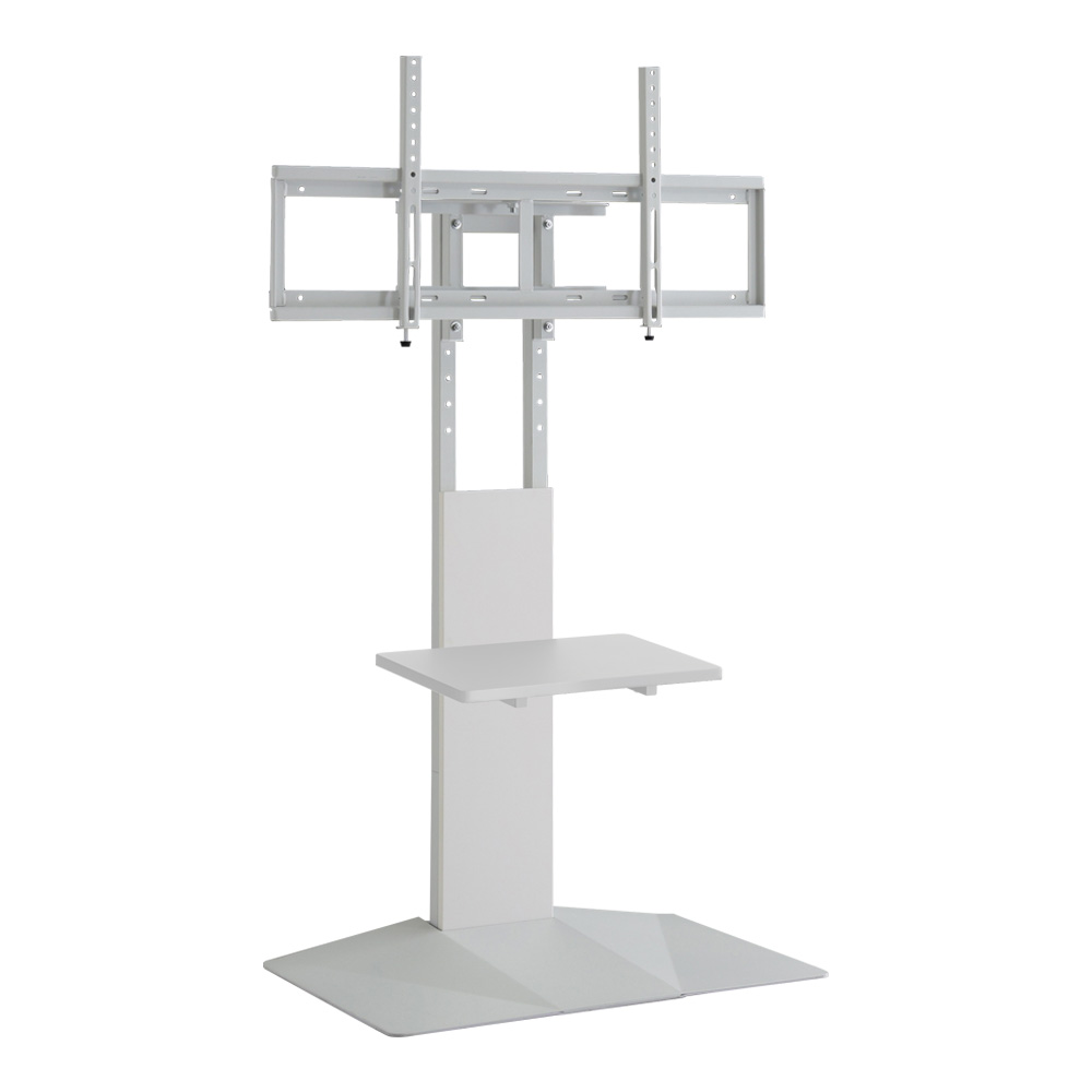 テレビスタンド 専用棚板セット 壁寄せタイプ 五角形ベース ホワイト色