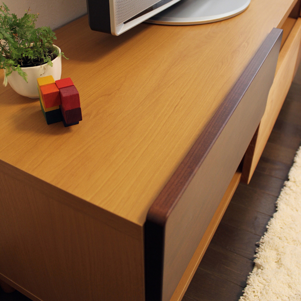 テレビ台 135cm テレビボード ローボード ナチュラル ブラウン 国産 