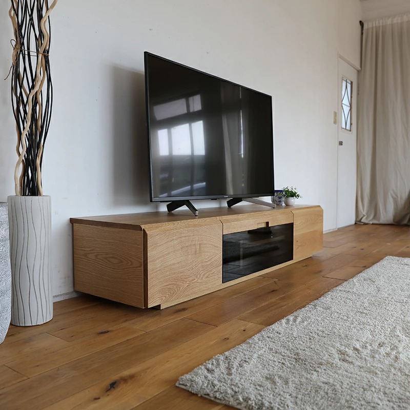 テレビ台 180cm テレビボード ブラウン オーク無垢材 ウォールナット