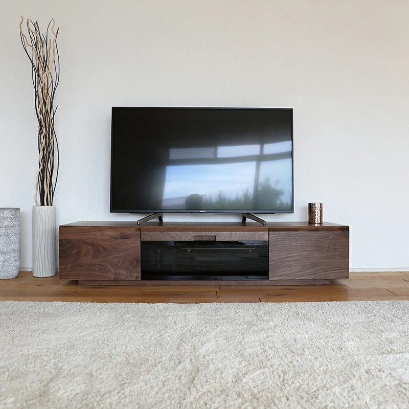 テレビ台 160cm テレビボード ブラウン ウォールナットオーク 無垢材
