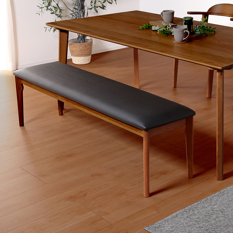 ブラウン ベンチ 150cm ダイニングベンチ KLA 2脚セット ブラウン色 全2色 横幅150 奥行38 高