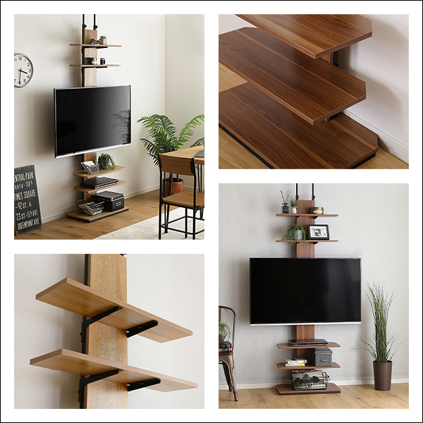 シンプル突っ張りテレビスタンド テレビその他機器は付属しておりません。 シンプル |  | 11