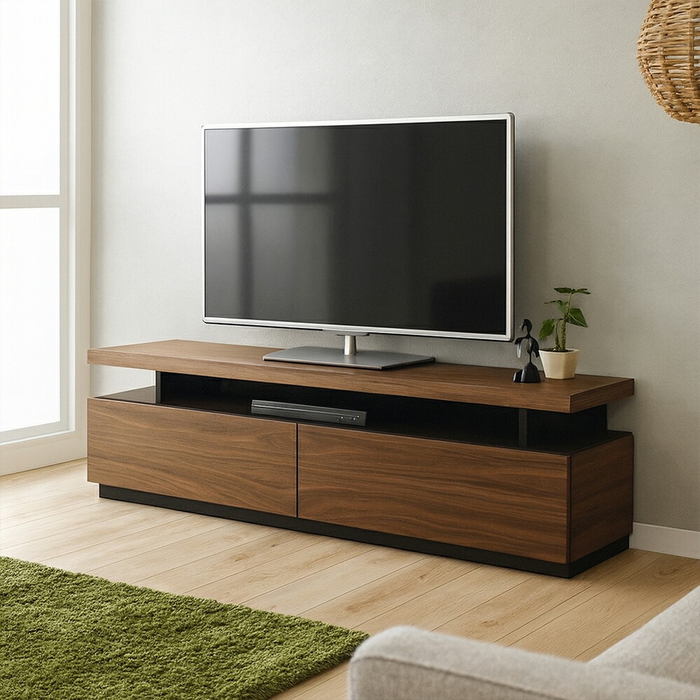 テレビ台 180cm テレビボード ローボード ブラウン 国産 日本製 硬質紙 