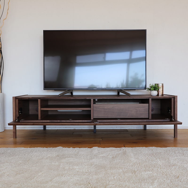 テレビ台160cm テレビボードセット 左タイプキャビネット ブラウン