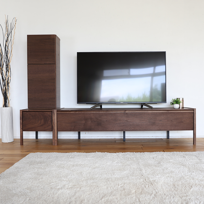 テレビ台160cm テレビボードセット 左タイプキャビネット ブラウン