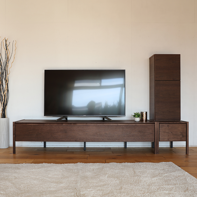 国産家具ウォールナットロータイプテレビボードW2000美品