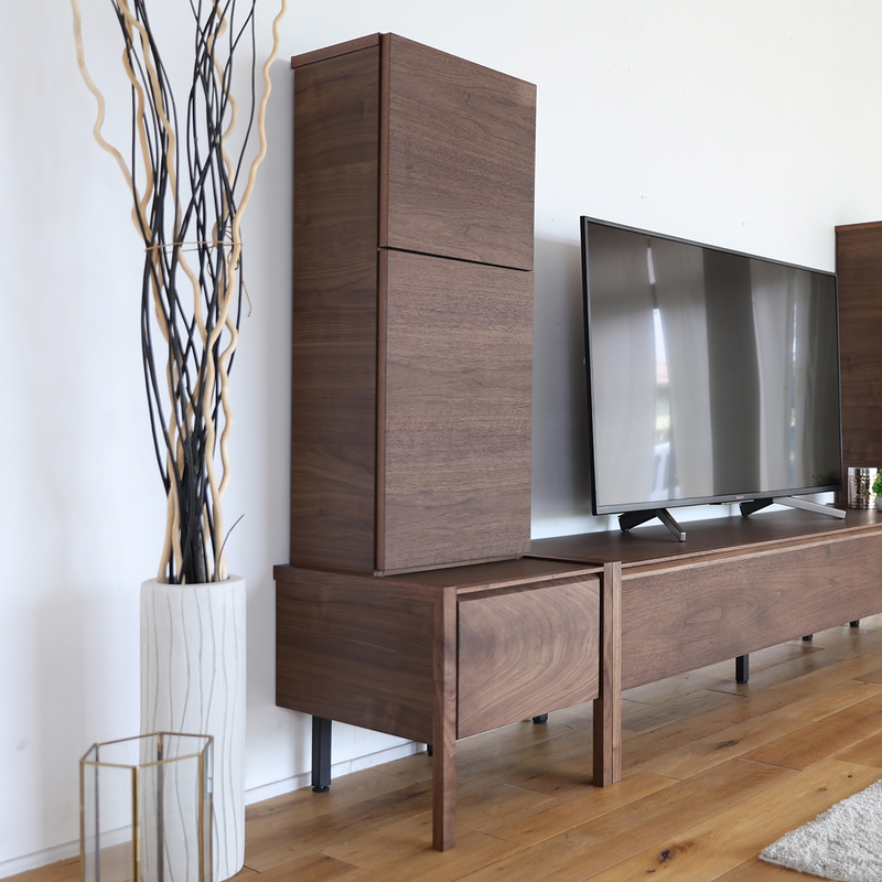 テレビ台160cm テレビボードセット 左タイプキャビネット ブラウン