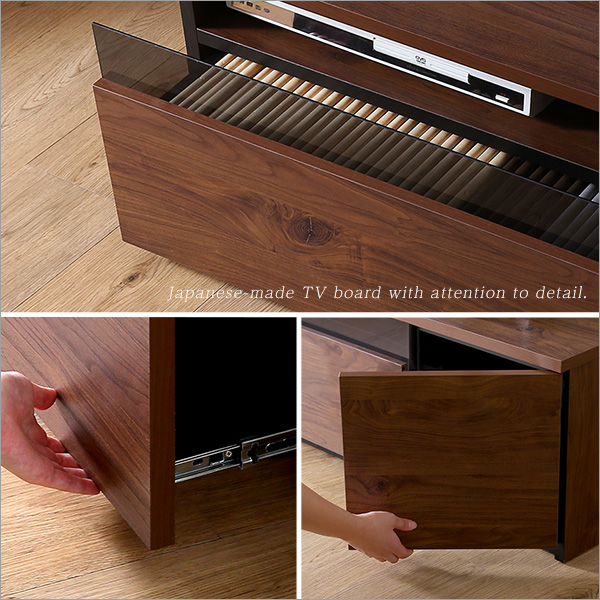 日本製 テレビ台 テレビボード 90cm幅 木目柄 ナチュラル 全4色 完成品