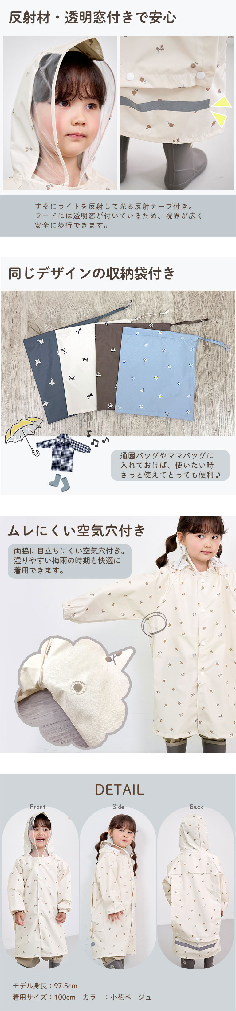レインコート レインウェア キッズ