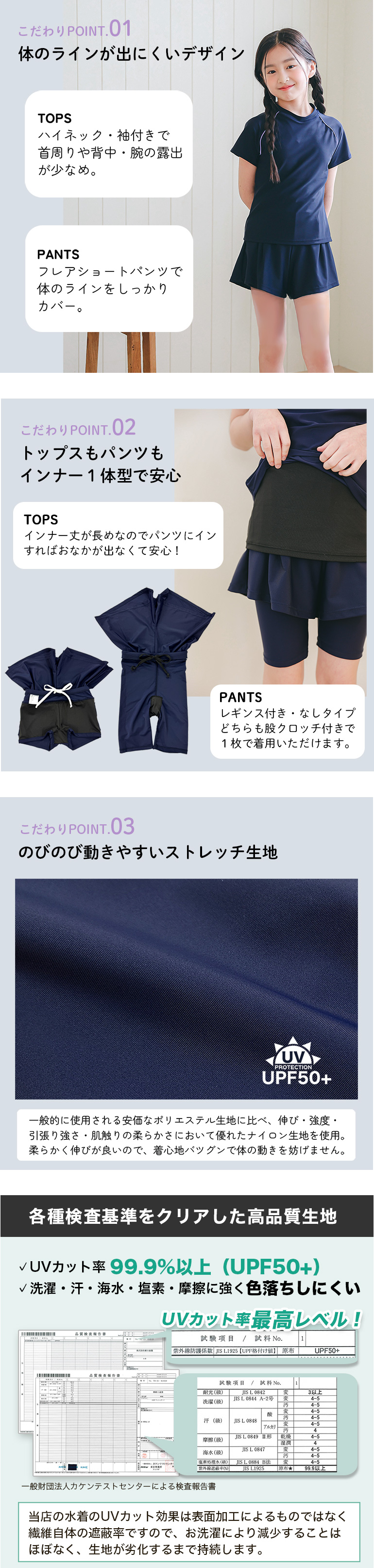 スクール水着 セパレート インナー付き 女の子