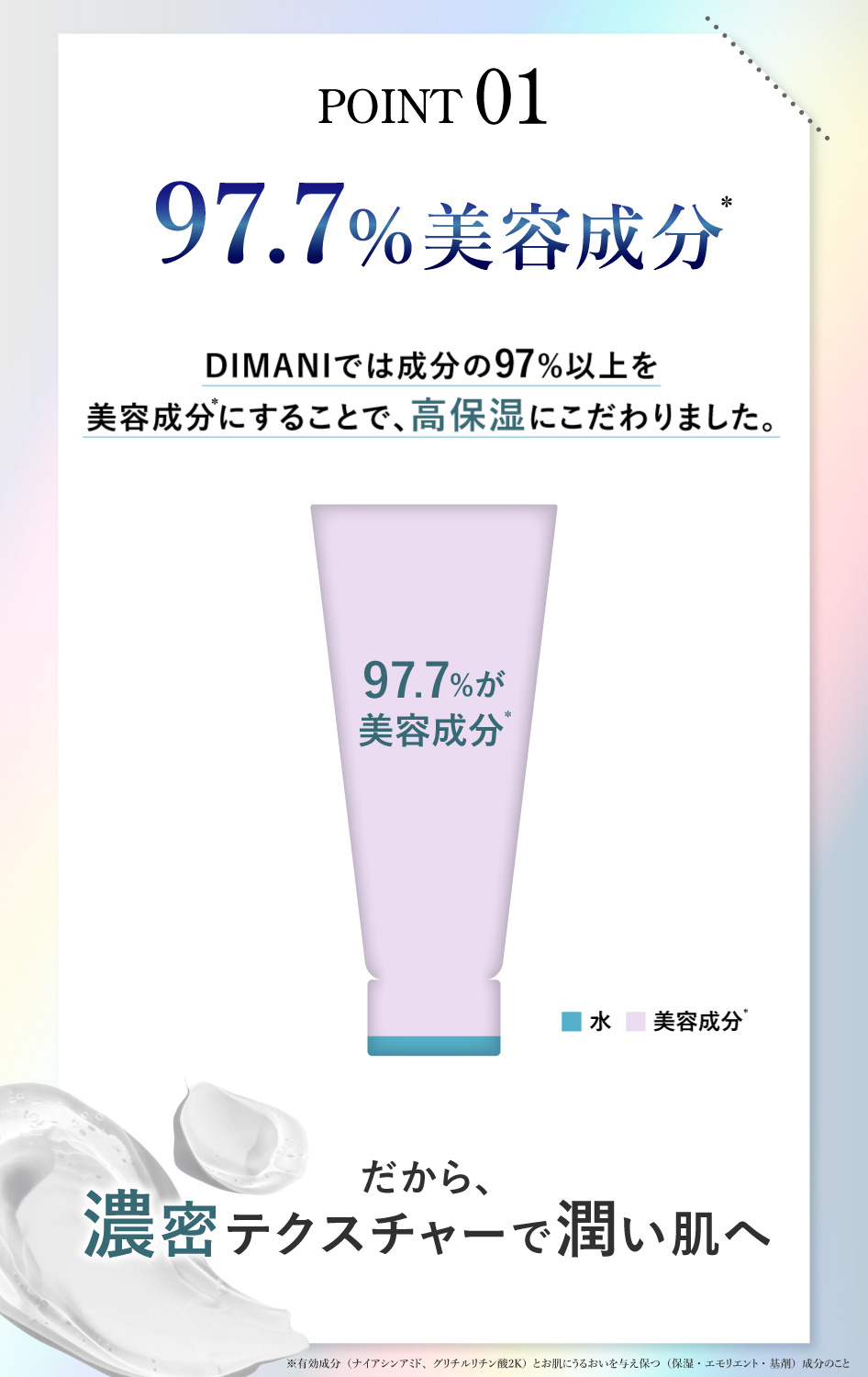 ナイアシンアミド 高配合 保湿ジェル オールインワン Dimani シワ シミ
