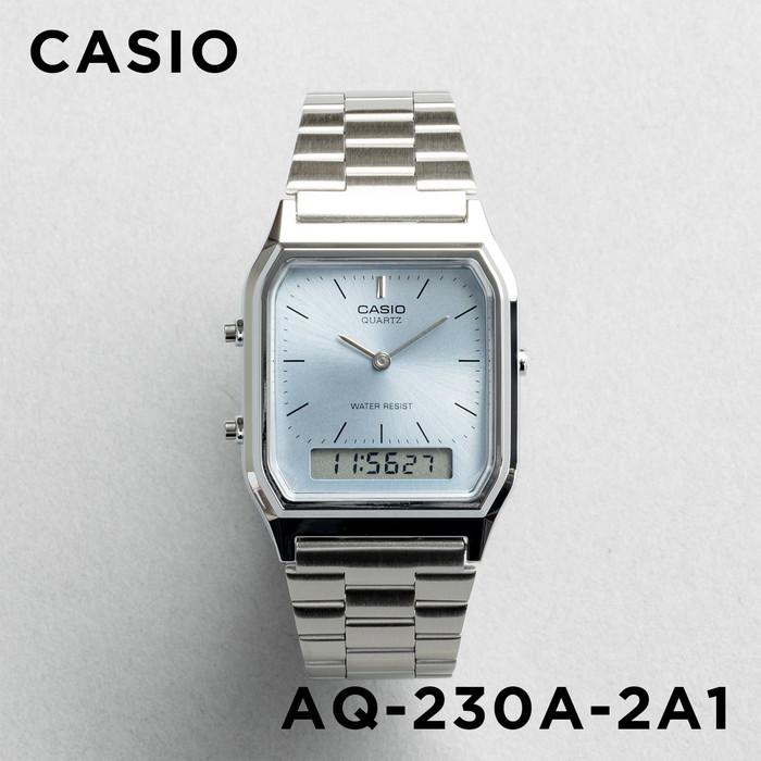並行輸入品 10年保証 CASIO STANDARD MENS カシオ スタンダード AQ-230 腕時計 時計 ブランド メンズ チープカシオ チプカシ アナデジ 日付 角型｜gryps｜03