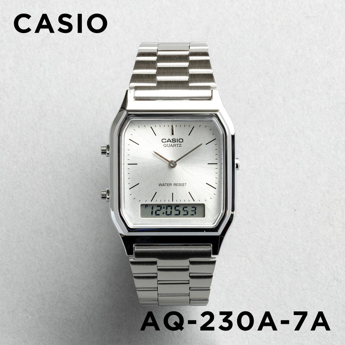 並行輸入品 10年保証 CASIO STANDARD MENS カシオ スタンダード AQ-230 腕時計 時計 ブランド メンズ チープカシオ チプカシ アナデジ 日付 角型｜gryps｜05
