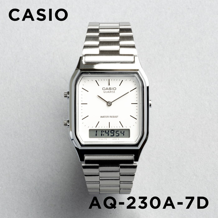 並行輸入品 10年保証 CASIO STANDARD MENS カシオ スタンダード AQ-230 腕時計 時計 ブランド メンズ チープカシオ チプカシ アナデジ 日付 角型｜gryps｜07