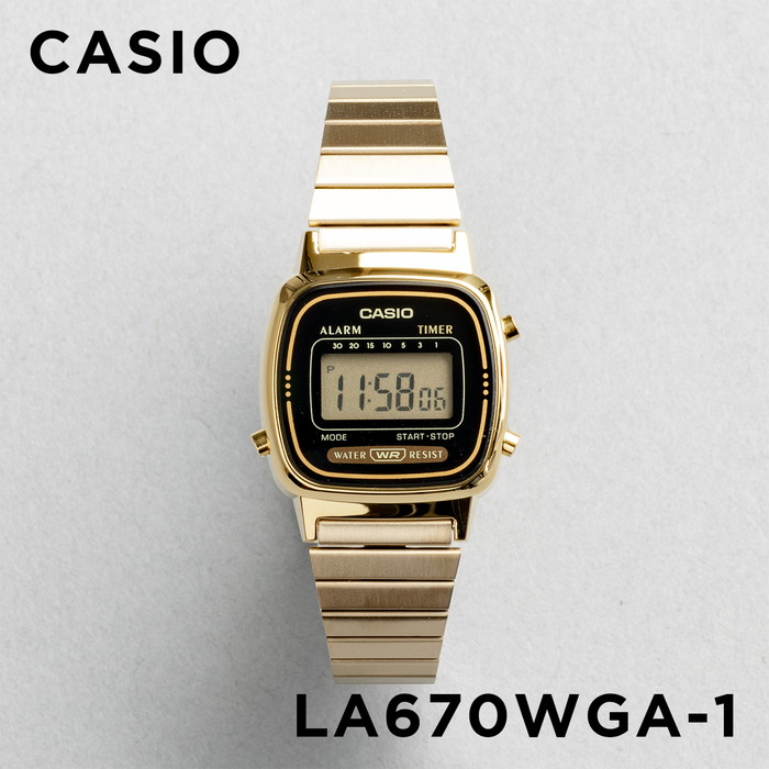 並行輸入品 10年保証 CASIO STANDARD LADYS カシオ スタンダード 腕時計 時計 ブランド レディース 女の子 チープカシオ  チプカシ デジタル ゴールド 金 メタル