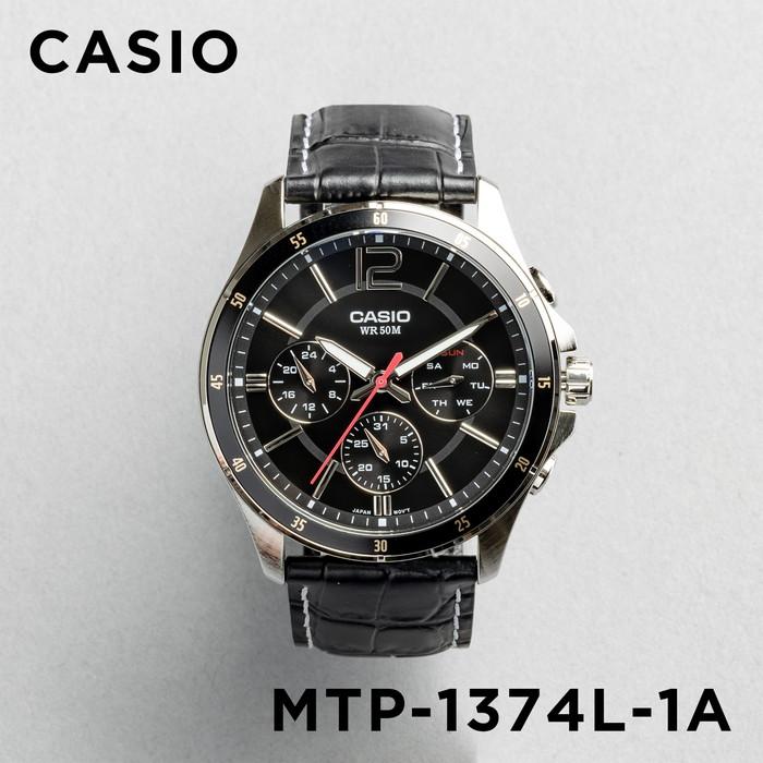 並行輸入品 10年保証 日本未発売 CASIO STANDARD MENS カシオ スタンダード MTP-1374L 腕時計 時計 ブランド メンズ チープ チプカシ アナログ 日付 レザー｜gryps｜02