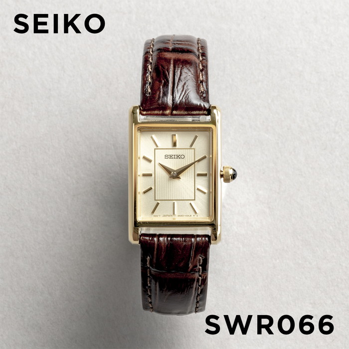 訳あり 小キズあり 日本未発売 SEIKO ESSENTAILS セイコー エッセンシャルズ SWR066 腕時計 時計 ブランド レディース 逆輸入 アナログ 革ベルト 角型(12250円)