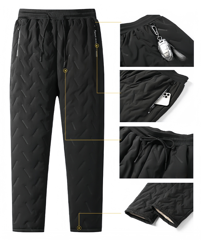 裏起毛 パンツ 防寒 登山 メンズ 暖パン キルティング 中綿 ゴルフ