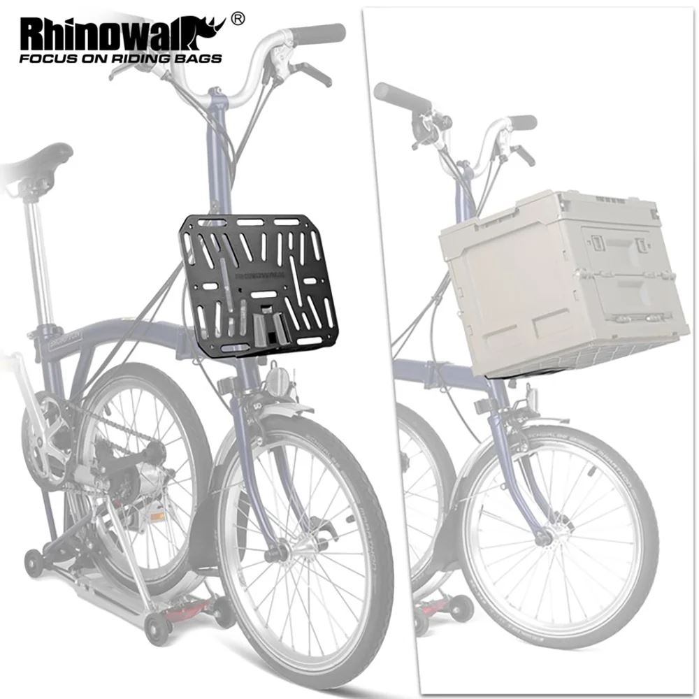 Litepro折りたたみ自転車フロントバッグキャリアブロックCNCアルミニウム合金 スバッグバスケットクレードル取り付けベース For Brompton (赤) Litepro折りたたみ自転車フロントバッグキャリアブロックCNC