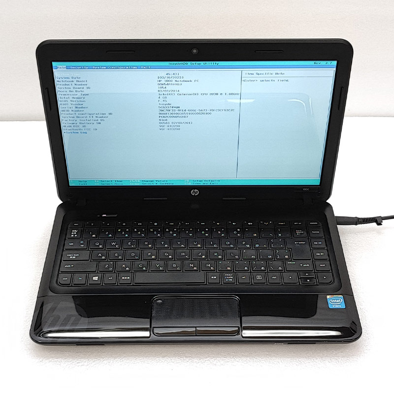 ジャンク品 HP 1000 Notebook pc ジャンクPC ジャンクパソコン 保証