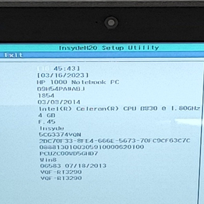 ジャンク品 HP 1000 Notebook pc ジャンクPC ジャンクパソコン 保証