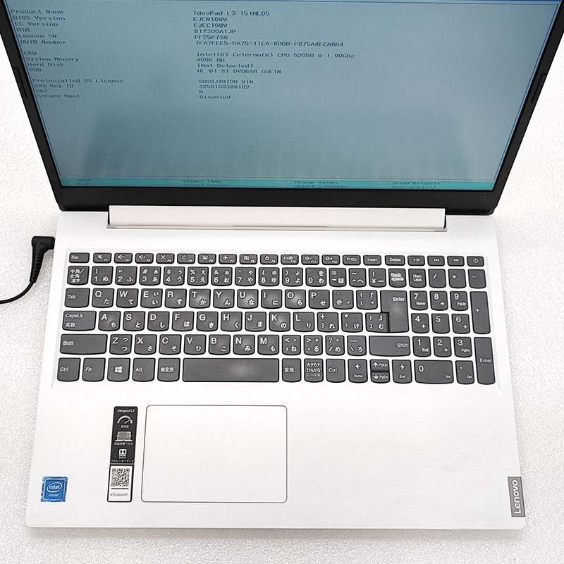 ジャンク品 Lenovo ideaPad L3-15IML05 ジャンクPC ジャンクパソコン